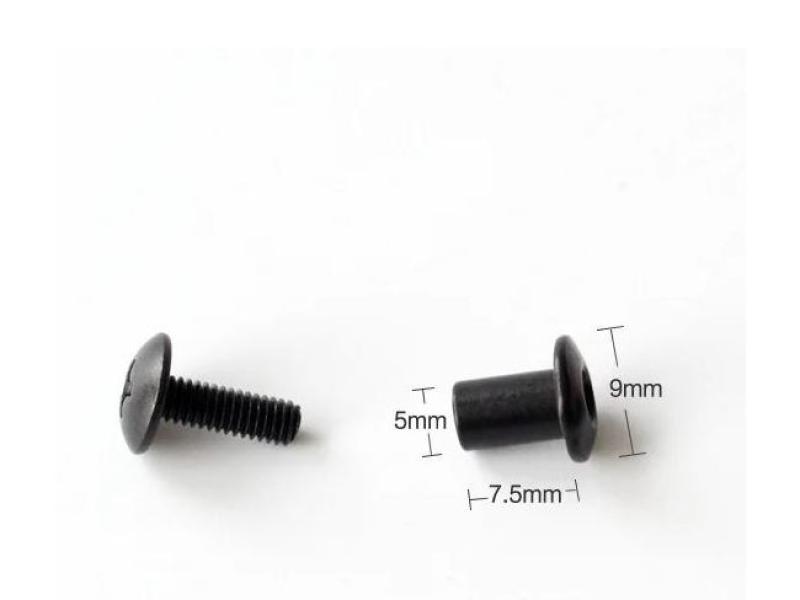 Гвинт ремінний "Чикаго" сталь (8 х 5 мм) - Чорний відкритий (Китай) - 10 шт.