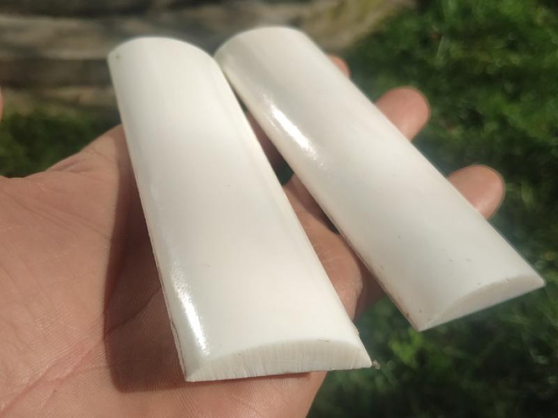 Накладки з верблюжої кістки - Білі - Радіальні