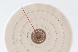 Круг мусліновий Білий 150х50 зі шкіряним центром (Китай)