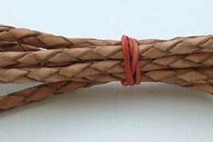 Шнур плетений шкіряний натуральний (нефарбований) 3мм x 1м