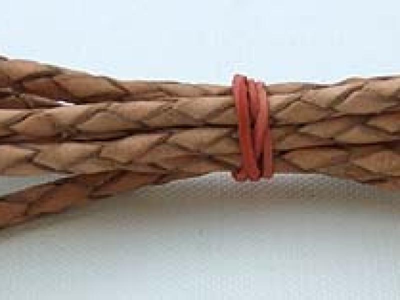 Шнур плетений шкіряний натуральний (нефарбований) 3мм x 1м