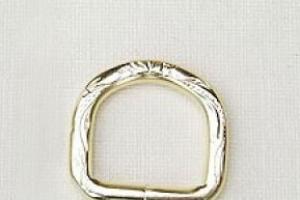 Півкільце металеве з візерунком золото, 16мм