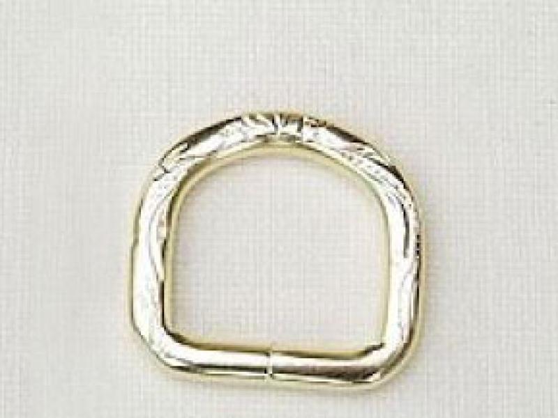 Півкільце металеве з візерунком золото, 16мм