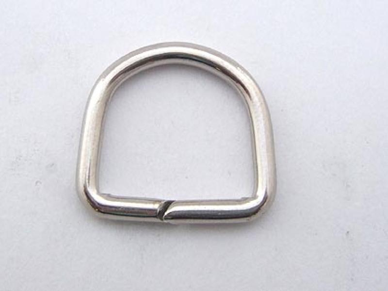 Півкільце металеве 17 мм - срібло