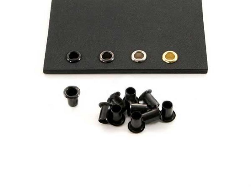 Люверси для Кайдексу 10/8 мм - 1/4" (6,3 мм), чорні (10 шт.)