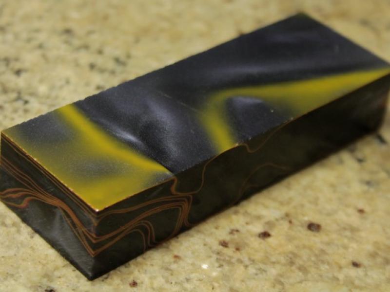 Брусок акриловий Помаранчево-Чорний