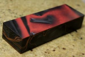 Брусок акриловий Помаранчево-Чорний