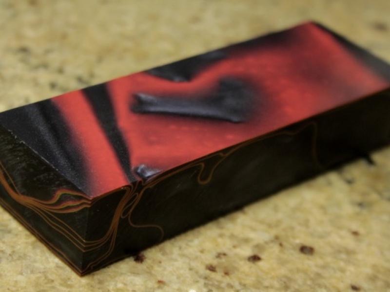 Брусок акриловий Помаранчево-Чорний