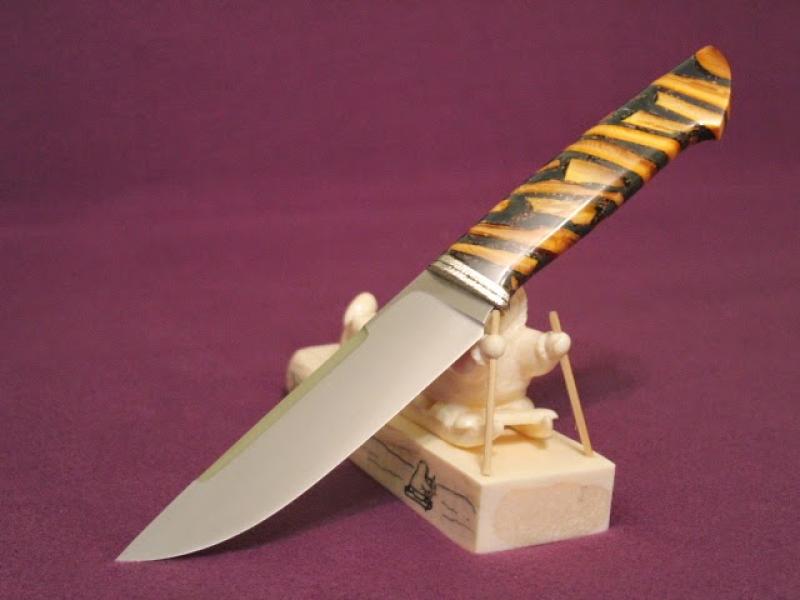 Ніж - "Смугастий" 140 - 95Х18/Бивень Мамонта