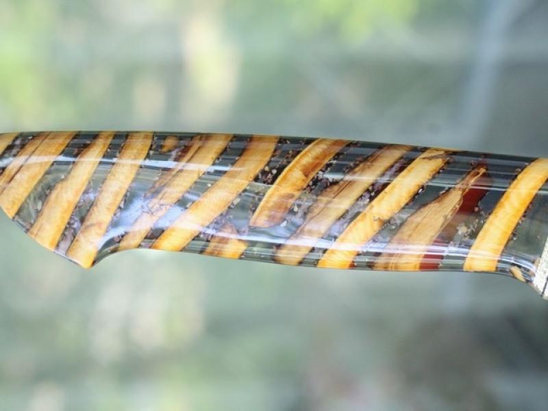 Ніж - "Смугастий" 140 - 95Х18/Бивень Мамонта