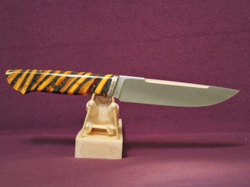 Ніж - "Смугастий" 140 - 95Х18/Бивень Мамонта