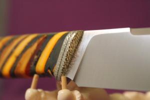 Ніж - "Смугастий" 140 - 95Х18/Бивень Мамонта