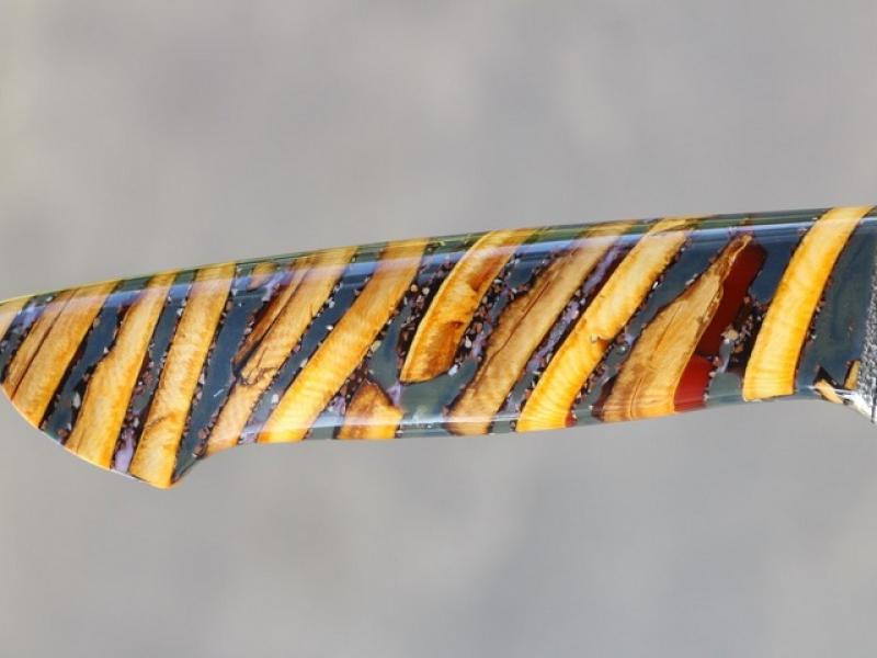 Ніж - "Смугастий" 140 - 95Х18/Бивень Мамонта