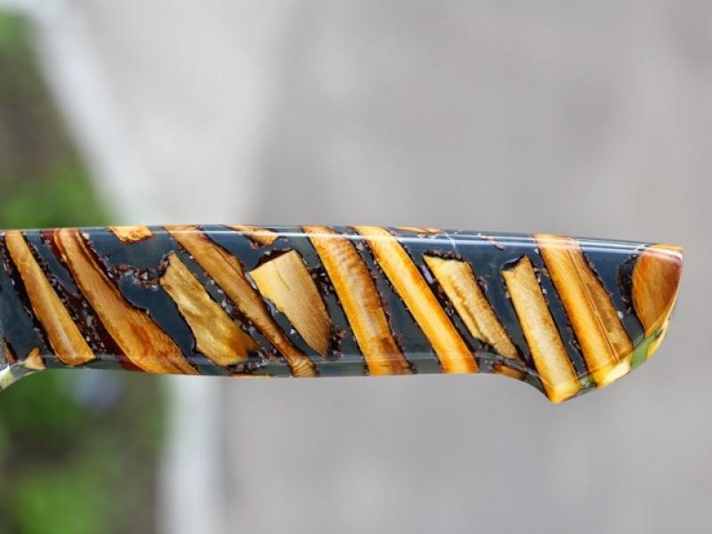 Ніж - "Смугастий" 140 - 95Х18/Бивень Мамонта