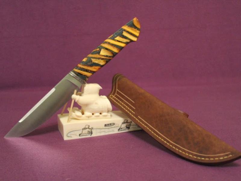 Ніж - "Смугастий" 140 - 95Х18/Бивень Мамонта