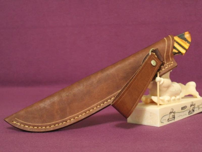 Ніж - "Смугастий" 140 - 95Х18/Бивень Мамонта