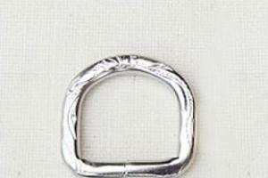 Півкільце металеве з візерунком нікель, 16мм