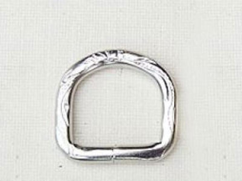 Півкільце металеве з візерунком нікель, 16мм