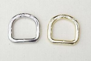 Півкільце металеве з візерунком нікель, 16мм