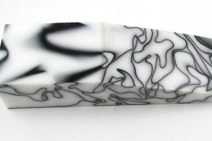 Брусок акриловий Білий з Чорним