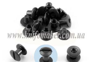 Гвинт ремінний "Чикаго" сталь (10 х 9 мм) - Чорний відкритий - 10 шт.