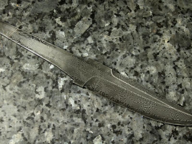 Авторський Клинок Костянтина Лисенка - LK-125 (Мозаїчний Дамаск) - "Феху"