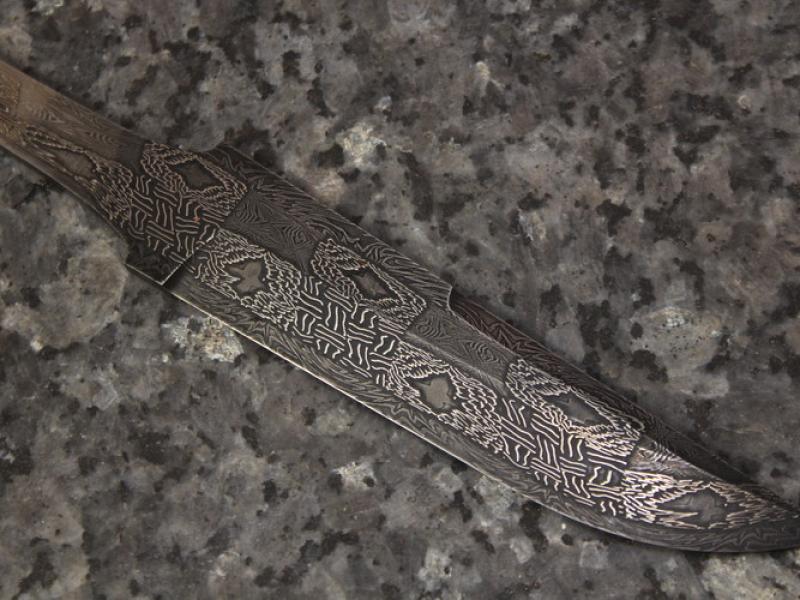 Авторський Клинок Костянтина Лисенка - LK-125 (Мозаїчний Дамаск) - "Турс"