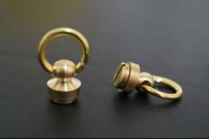 Гвинт кобурний з кільцем - Латунь (9х6х9мм)