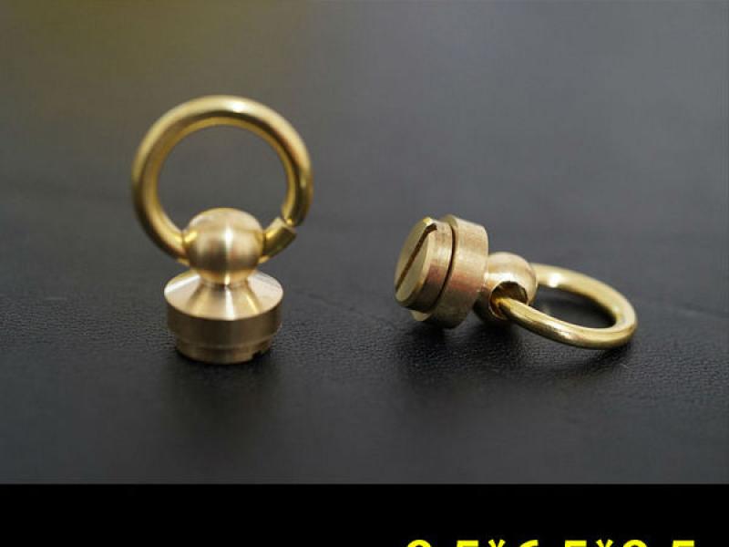 Гвинт кобурний з кільцем - Латунь (9х6х9мм)