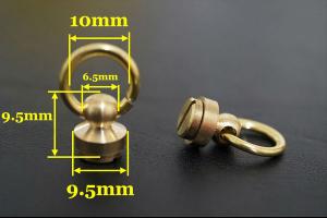 Гвинт кобурний з кільцем - Латунь (9х6х9мм)