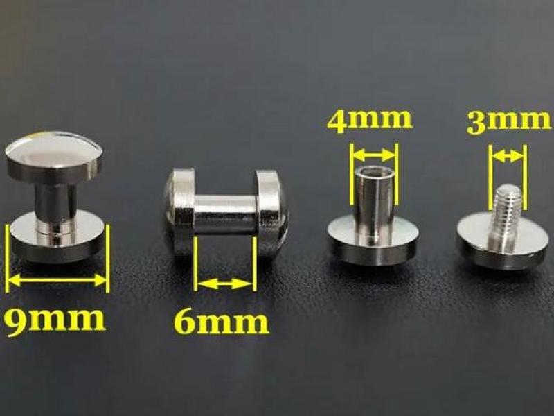 Гвинт ремінний (Чикаго) 9х6 мм. - Грибок. - Нікель. - 10 шт.