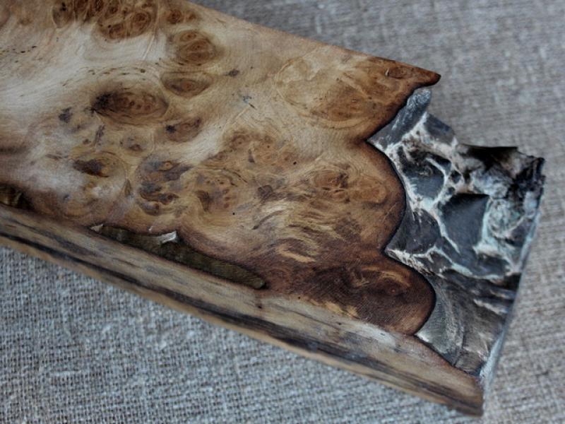 Кап Киргизького горіху "Золотистий" - Брусок №27 - 90x110x250 мм.