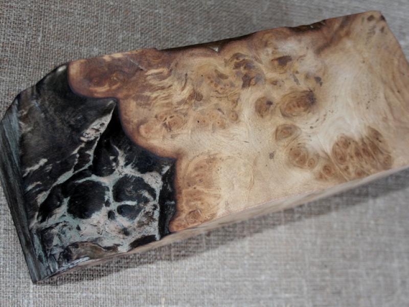 Кап Киргизького горіху "Золотистий" - Брусок №27 - 90x110x250 мм.