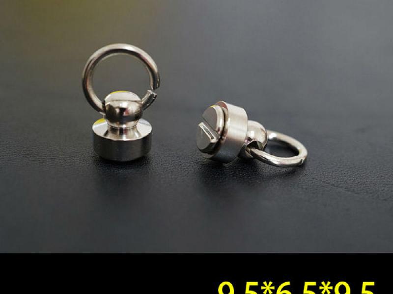 Гвинт кобурний з кільцем - Нікель (9х6х9мм)