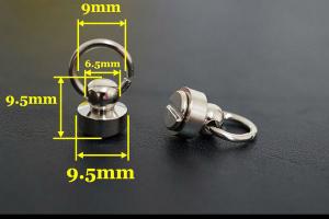 Гвинт кобурний з кільцем - Нікель (9х6х9мм)