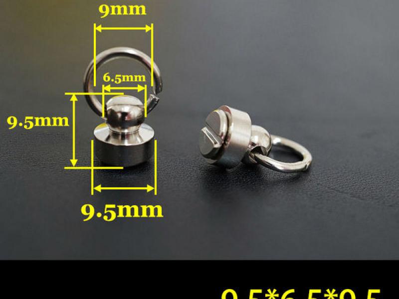 Гвинт кобурний з кільцем - Нікель (9х6х9мм)