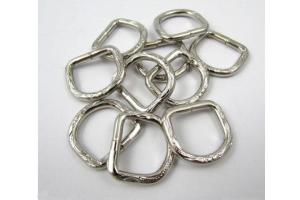 Півкільце металеве з візерунком нікель, 16 мм. (10 шт.)