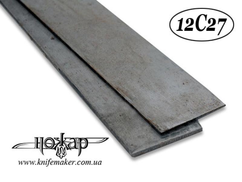 Сталь 12С27M (Sandvik) - 250 x 50 x 2,5 мм. - Термооброблена.