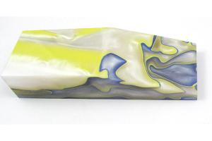 Брусок акриловий Синьо-Жовтий з Перламутровим