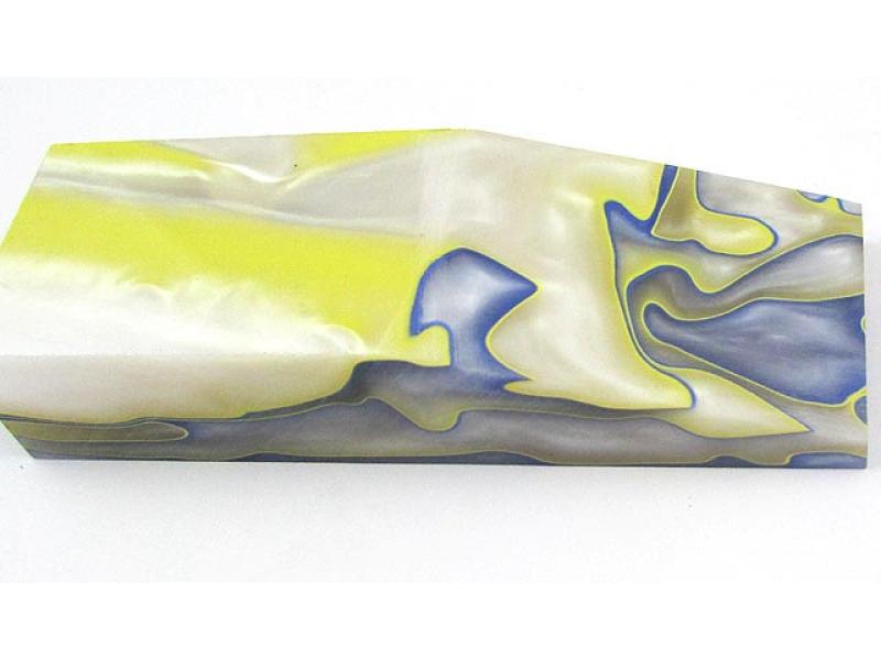 Брусок акриловий Синьо-Жовтий з Перламутровим