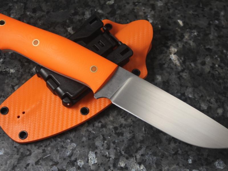 Ніж - Timoshin Outdoor Heavy Duty 120 - RWL-34 (Кріо)/Orange G-10