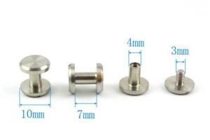 Гвинт ремінний (Чикаго) 10х6 мм. - Нікель.